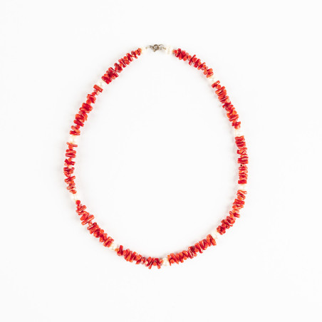 Collier en vrai corail rouge