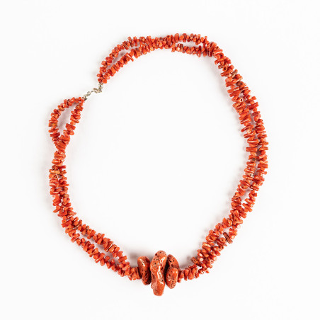 Collier en vrai corail rouge