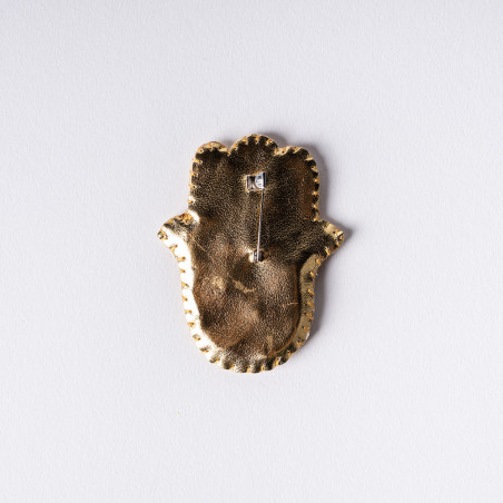 Broche Khomssa Brodée