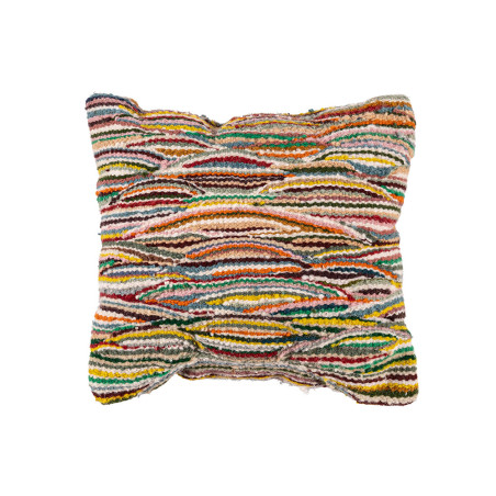 Coussin carré effet margoum multicouleurs