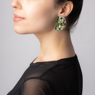 Boucles d'oreilles DEMI ROSACE