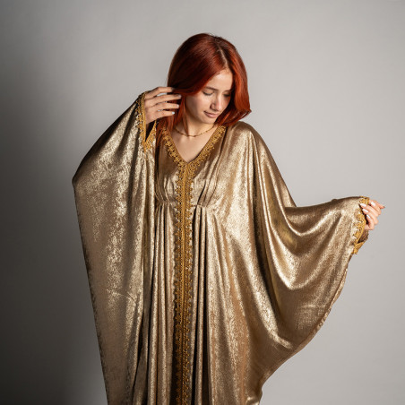 Poncho long metalisée