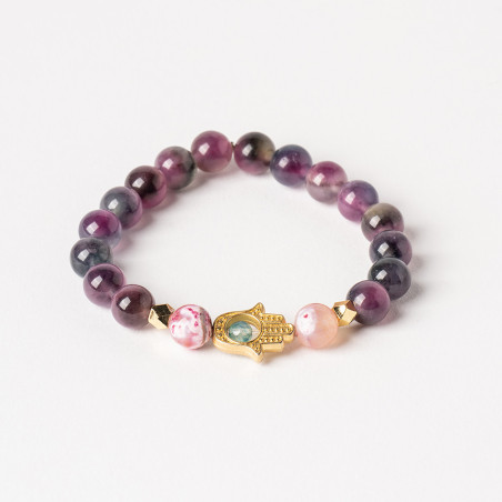 Bracelet fluorite fonce