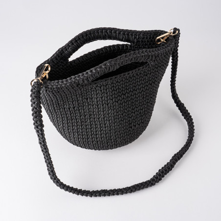 Sac noir en crochet