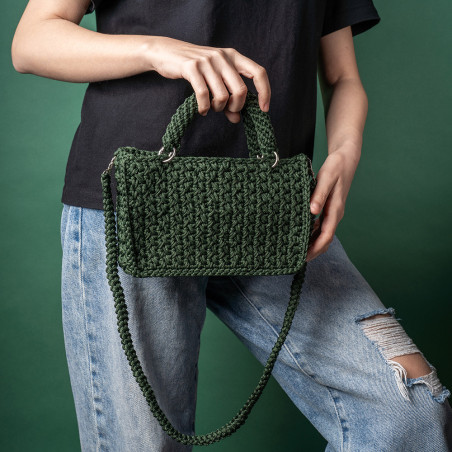 Sac vert en crochet