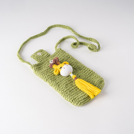 pochette pour téléphone portable en crochet