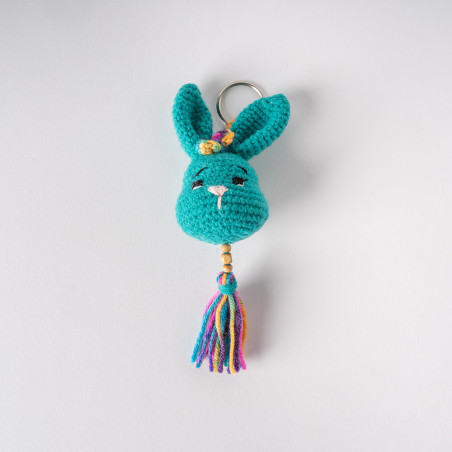 Porte clés en crochet lapin