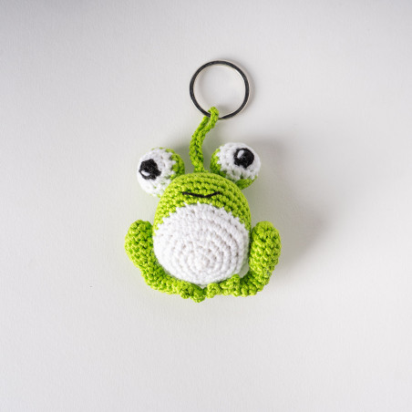 Porte clés en crochet grenouille