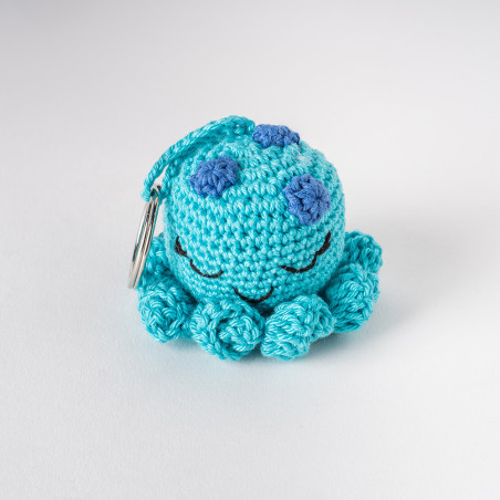 Porte clés en crochet octopus