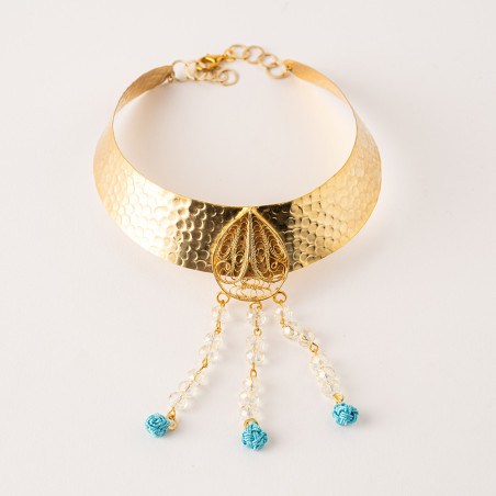 Ensemble collier et boucle d'oreille