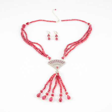 Collier Long avec Boucles D'Oreilles