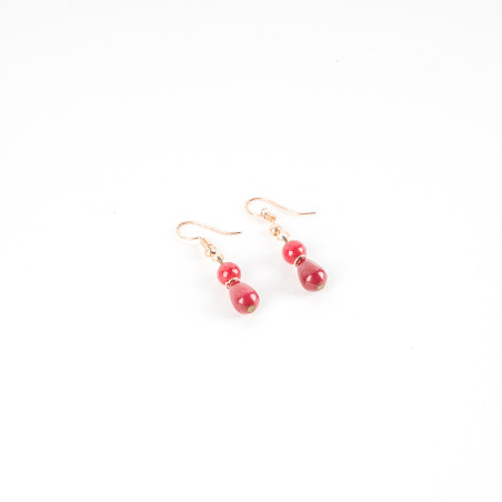 Ras de cou Rouge avec boucles d'oreilles