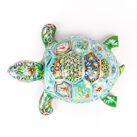 Tortue Verte Avec Des Fleurs