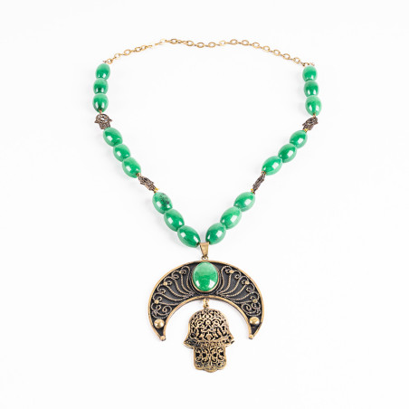 Ensemble de collier et bague Jade