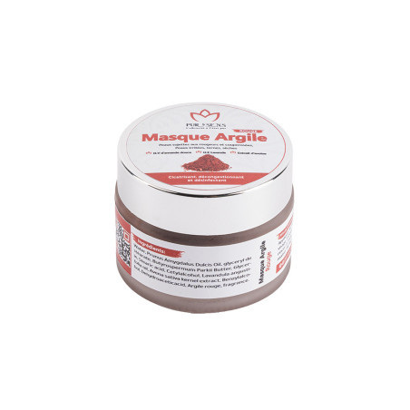 Masque visage argile rouge