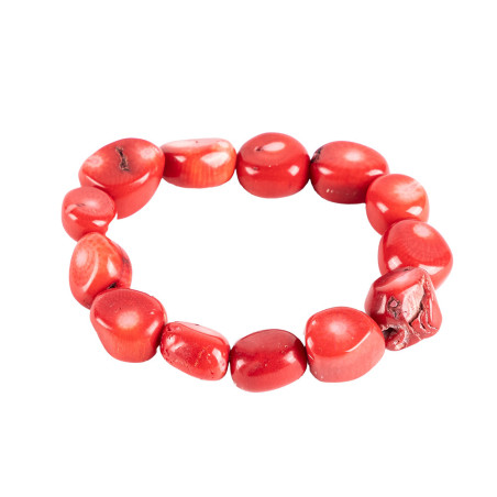 Ensemble de bracelet et boucles d'oreilles en Corail