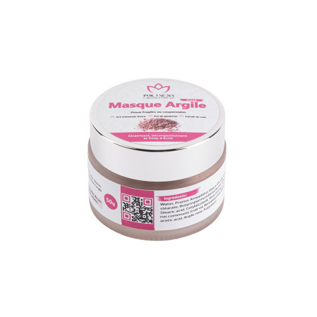 Masque visage argile rose